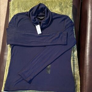 Banana Republic Deep Blue Cowl Neck Top